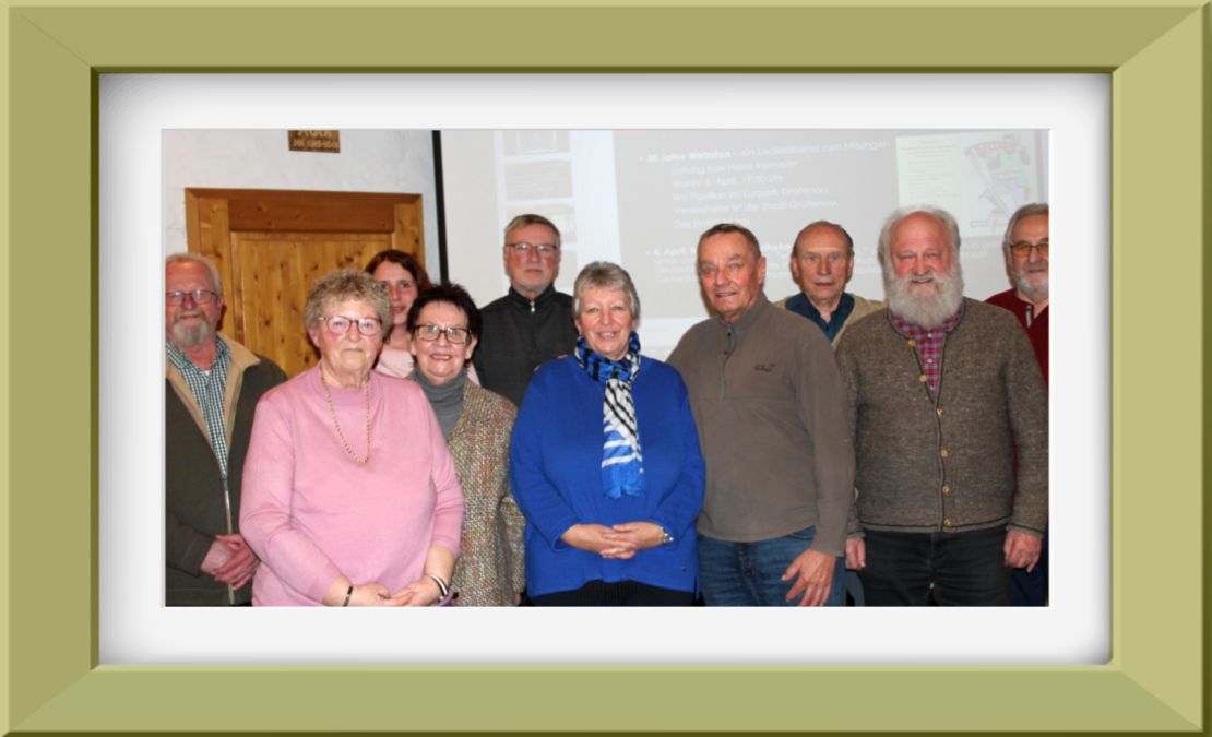 von links: Werner Pinker, Helene Biebl, Steffi Friedl, Lydia Schwiewagner, Helmut Haller, Gerlinde Schopf, Willi Friedl, Helmut Baum, Harals Schäfer, Hans Schopf